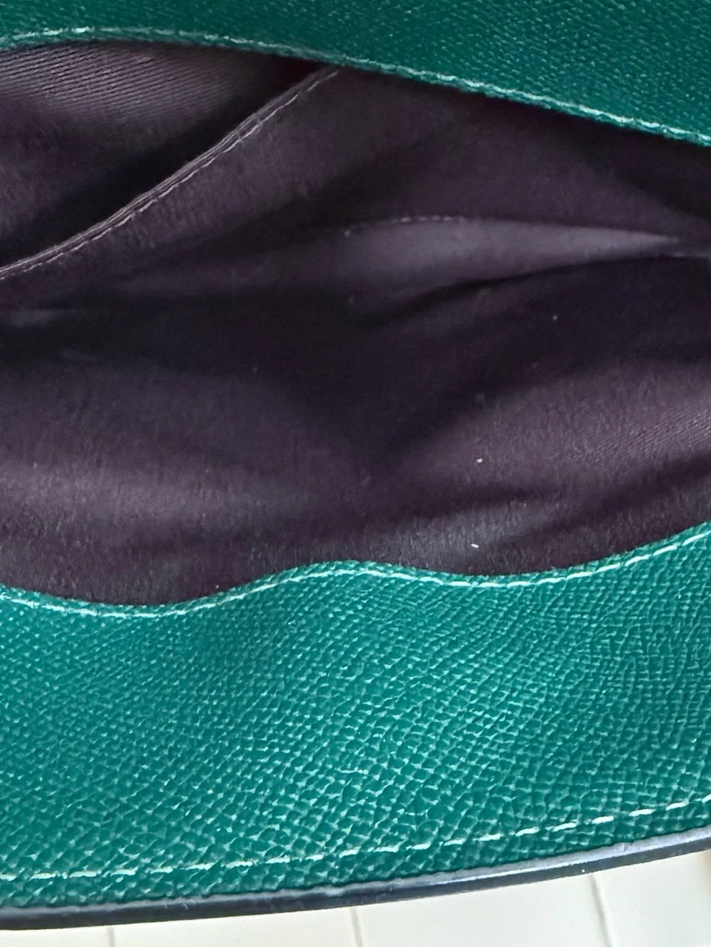 COACH Darcie Carryall in Dark Green Leather Satchel with Gold Hardware